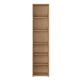 Wooden Bookcase With 5 Shelves Tall And Narrow - Alice Springs