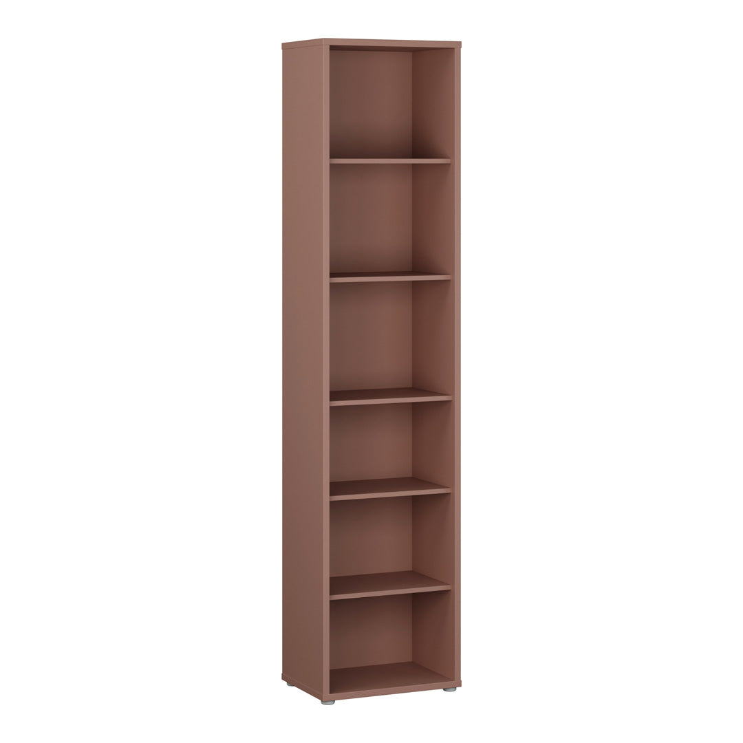 Wooden Bookcase With 5 Shelves Tall And Narrow - Alice Springs