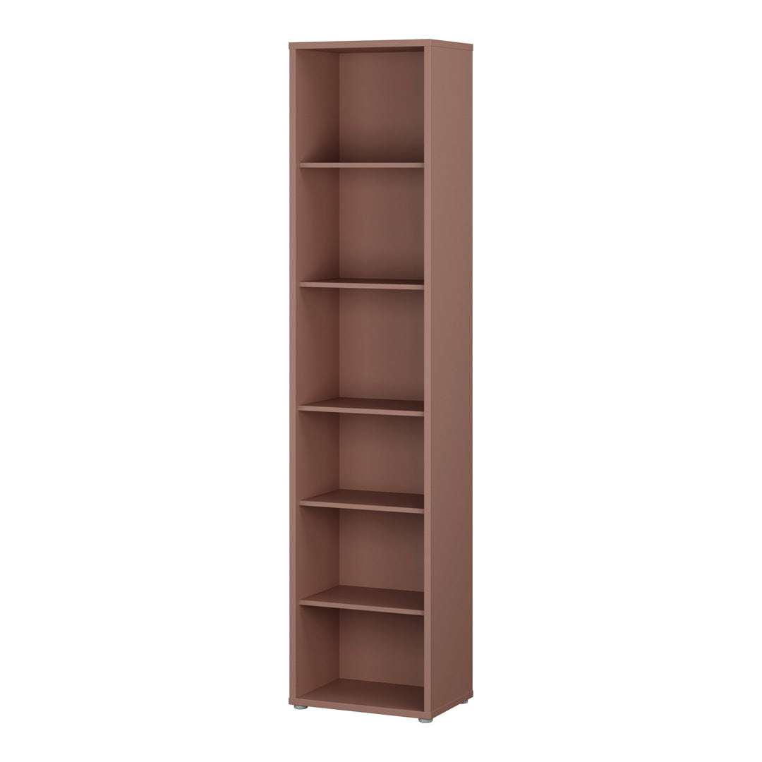 Wooden Bookcase With 5 Shelves Tall And Narrow - Alice Springs
