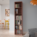 Wooden Bookcase With 5 Shelves Tall And Narrow - Alice Springs