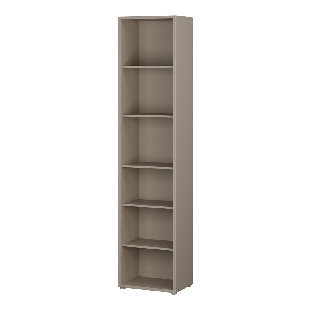 Wooden Bookcase With 5 Shelves Tall And Narrow - Alice Springs