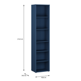 Wooden Bookcase With 5 Shelves Tall And Narrow - Alice Springs