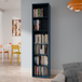 Wooden Bookcase With 5 Shelves Tall And Narrow - Alice Springs