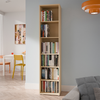 Wooden Bookcase With 5 Shelves Tall And Narrow - Alice Springs