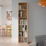 Wooden Bookcase With 5 Shelves Tall And Narrow - Alice Springs