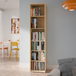 Wooden Bookcase With 5 Shelves Tall And Narrow - Alice Springs