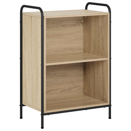 Wooden Bookcase 55.5cm Wide With 1 Shelf And Steel Frame - Vantage Home