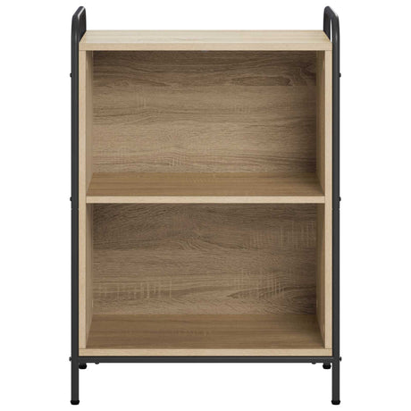Wooden Bookcase 55.5cm Wide With 1 Shelf And Steel Frame - Vantage Home