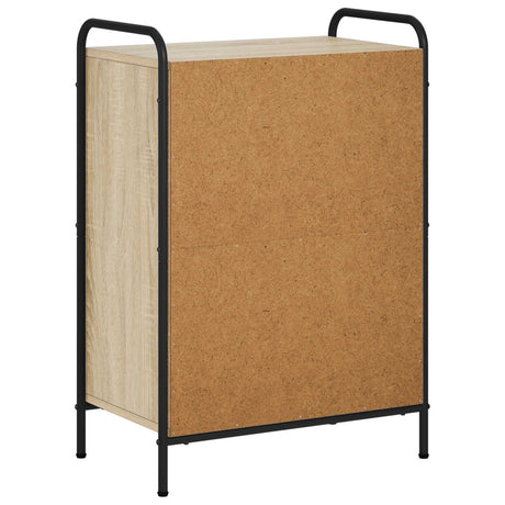 Wooden Bookcase 55.5cm Wide With 1 Shelf And Steel Frame - Vantage Home