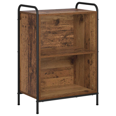 Wooden Bookcase 55.5cm Wide With 1 Shelf And Steel Frame - Vantage Home