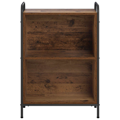 Wooden Bookcase 55.5cm Wide With 1 Shelf And Steel Frame - Vantage Home
