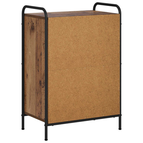 Wooden Bookcase 55.5cm Wide With 1 Shelf And Steel Frame - Vantage Home