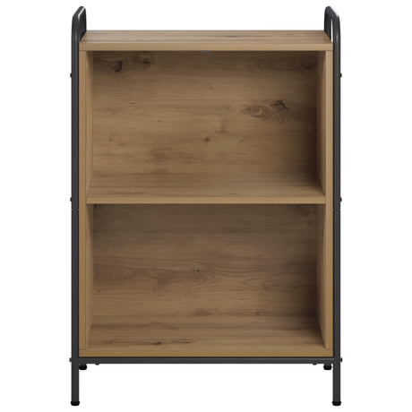 Wooden Bookcase 55.5cm Wide With 1 Shelf And Steel Frame - Vantage Home