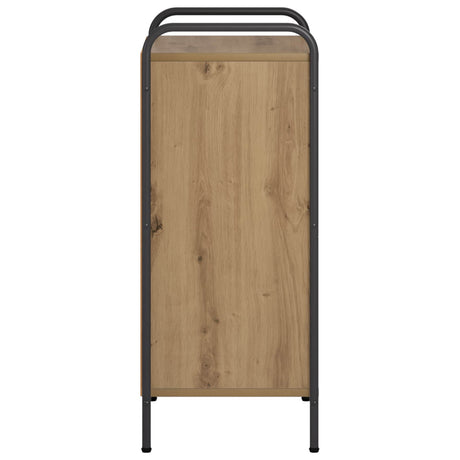 Wooden Bookcase 55.5cm Wide With 1 Shelf And Steel Frame - Vantage Home