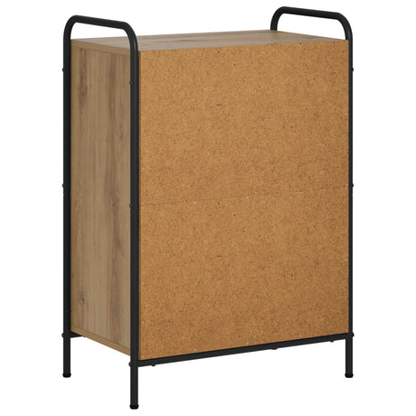 Wooden Bookcase 55.5cm Wide With 1 Shelf And Steel Frame - Vantage Home