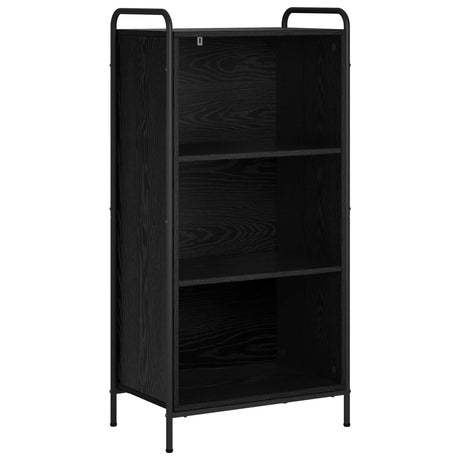 Wooden Bookcase 55.5cm Wide With 2 Shelves And Steel Frame - Vantage Home
