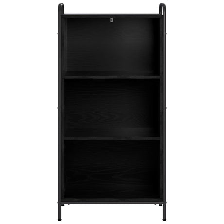 Wooden Bookcase 55.5cm Wide With 2 Shelves And Steel Frame - Vantage Home