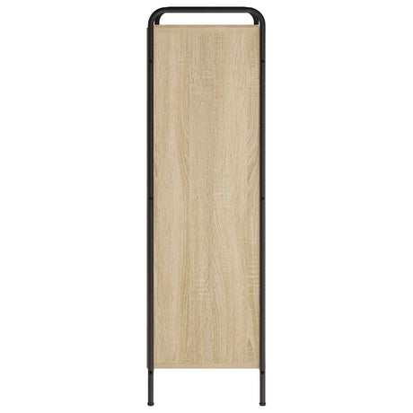 Wooden Bookcase 55.5cm Wide With 2 Shelves And Steel Frame - Vantage Home