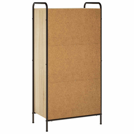 Wooden Bookcase 55.5cm Wide With 2 Shelves And Steel Frame - Vantage Home