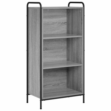 Wooden Bookcase 55.5cm Wide With 2 Shelves And Steel Frame - Vantage Home