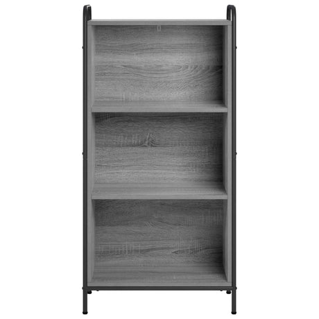 Wooden Bookcase 55.5cm Wide With 2 Shelves And Steel Frame - Vantage Home