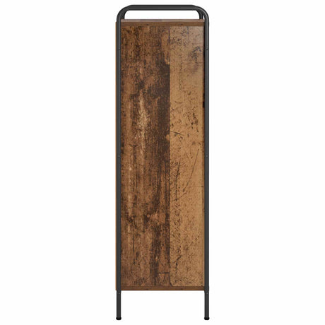 Wooden Bookcase 55.5cm Wide With 2 Shelves And Steel Frame - Vantage Home