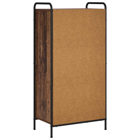 Wooden Bookcase 55.5cm Wide With 2 Shelves And Steel Frame - Vantage Home