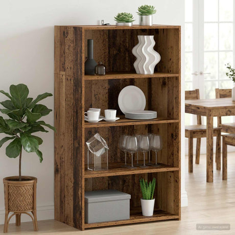 Wooden Bookcase 70cm Wide With 3 Shelves - Vantage Home