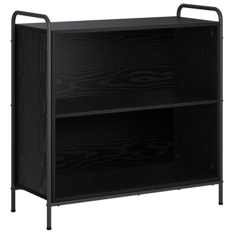Wooden Bookcase 80cm Wide With 1 Shelf And Steel Frame - Vantage Home