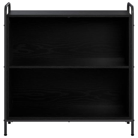 Wooden Bookcase 80cm Wide With 1 Shelf And Steel Frame - Vantage Home