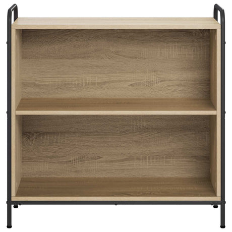 Wooden Bookcase 80cm Wide With 1 Shelf And Steel Frame - Vantage Home