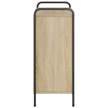 Wooden Bookcase 80cm Wide With 1 Shelf And Steel Frame - Vantage Home
