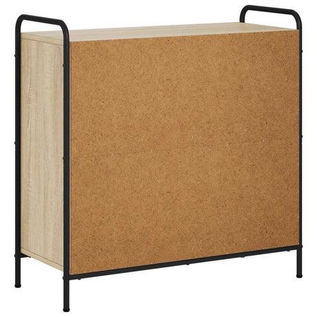 Wooden Bookcase 80cm Wide With 1 Shelf And Steel Frame - Vantage Home