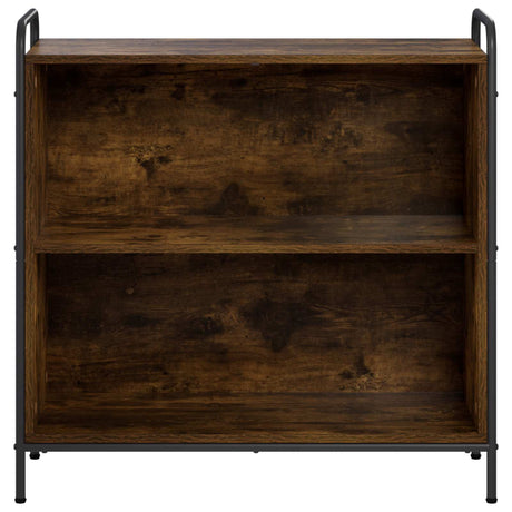 Wooden Bookcase 80cm Wide With 1 Shelf And Steel Frame - Vantage Home