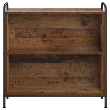 Wooden Bookcase 80cm Wide With 1 Shelf And Steel Frame - Vantage Home
