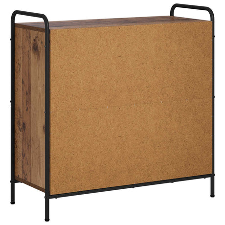 Wooden Bookcase 80cm Wide With 1 Shelf And Steel Frame - Vantage Home