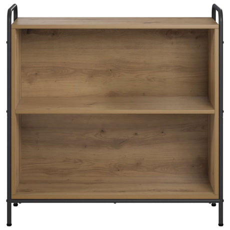 Wooden Bookcase 80cm Wide With 1 Shelf And Steel Frame - Vantage Home