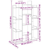 Wooden Bookcase 86cm Wide - Vantage Home