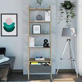 Wooden Bookcase Ladder Design With 1 Drawer - Manhattan