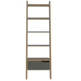 Wooden Bookcase Ladder Design With 1 Drawer - Manhattan