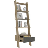 Wooden Bookcase Ladder Design With 1 Drawer - Manhattan