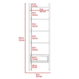 Wooden Bookcase Ladder Design With 1 Drawer - Manhattan