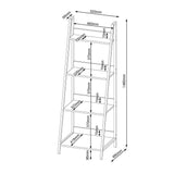 Wooden Bookcase Ladder Design With 4 Shelves - Loft