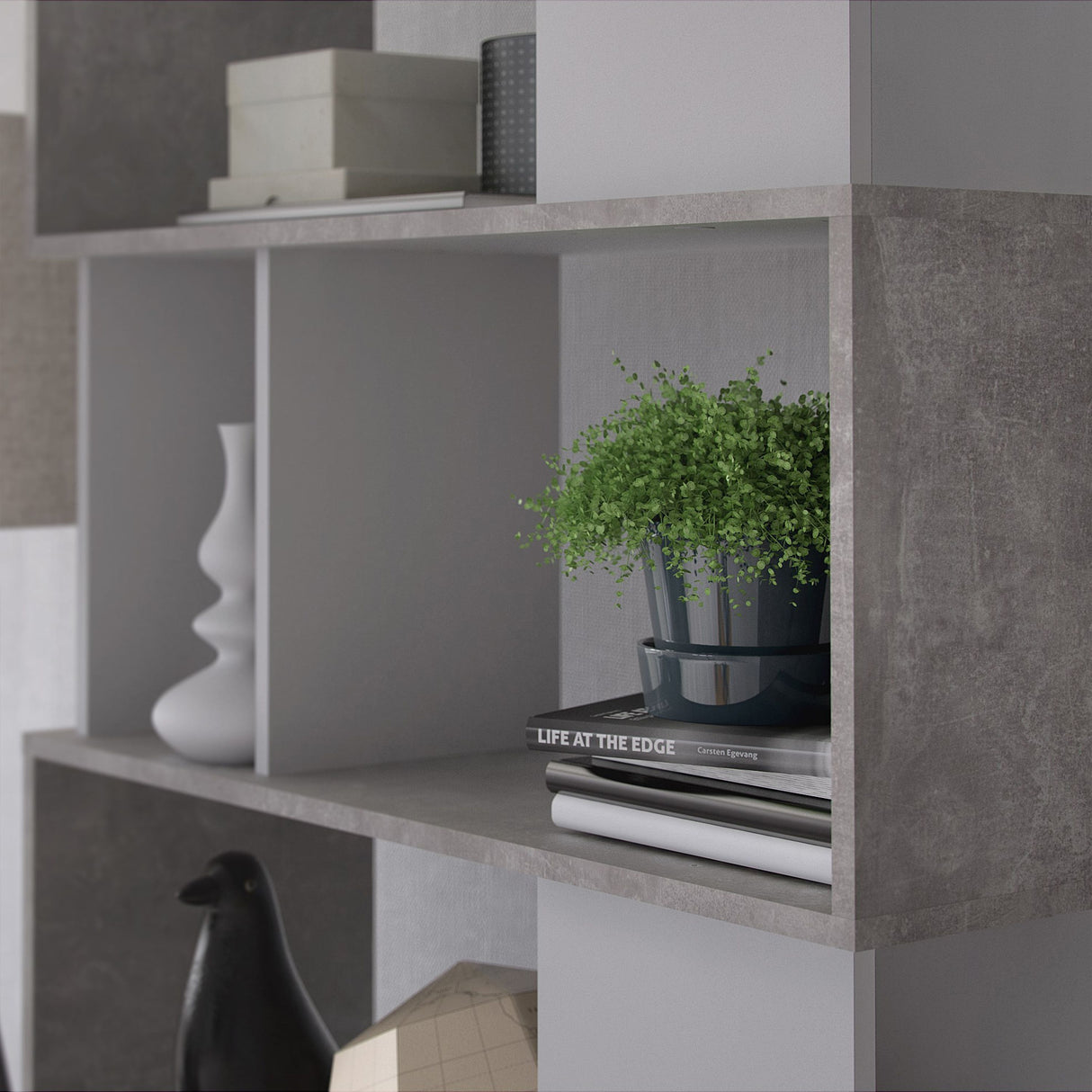 Wooden Bookcase Open With 4 Shelves - Maze