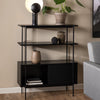 Wooden Bookcase Small With 2 Sliding Doors - Angus
