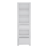 Wooden Bookcase Tall With 2 Drawers - Novi