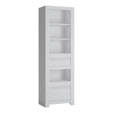 Wooden Bookcase Tall With 2 Drawers - Novi