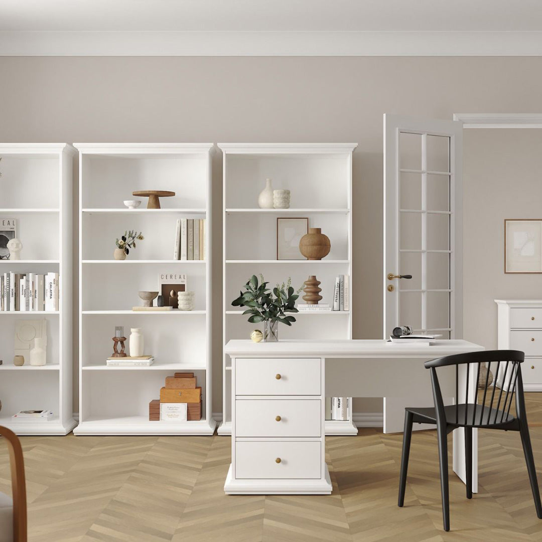 Wooden Bookcase Tall With 2 Shelves - Paris