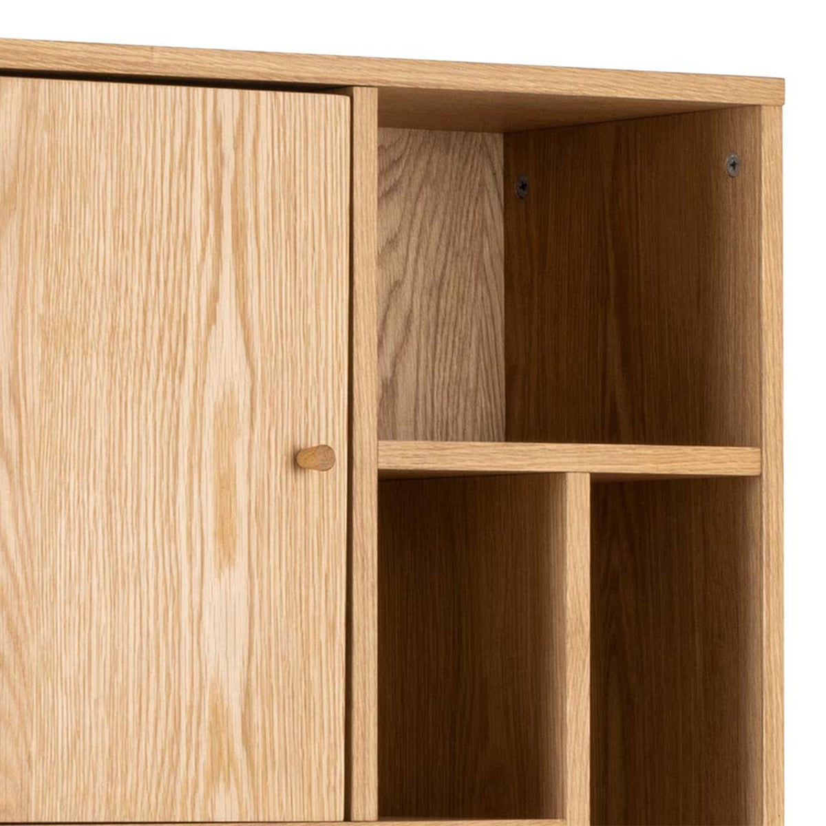 Wooden Bookcase Tall With 3 Doors - Rangoon