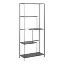 Wooden Bookcase Tall With 4 shelves in Black - Infinity